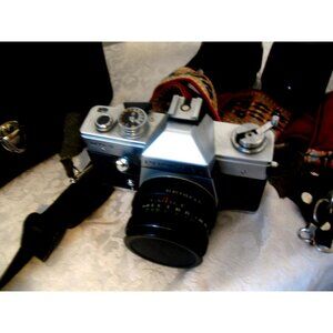 Vintage Praktica MTL3 Camera Multiple Lenses Accessories, Untested